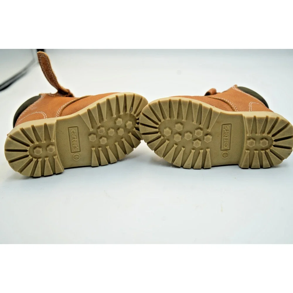 Carter's Size 6M Toddler Brown Boots with Laces and Strap‎